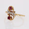 Bague 54 Bague duo rubis diamants 58 Facettes 21-674B