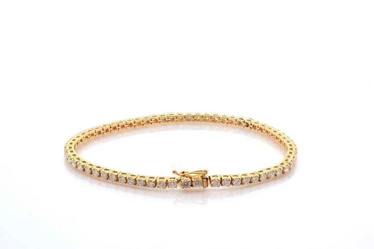 Bracelet Bracelet ligne diamants en or 18k 58 Facettes 27576dv