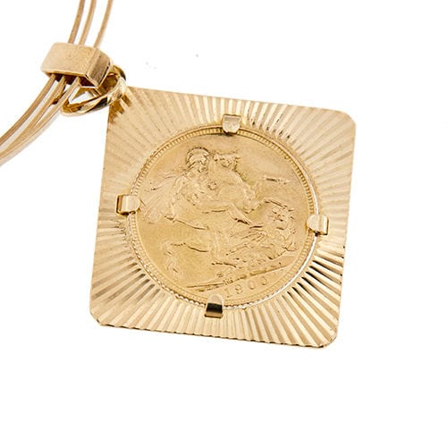 Bracelet Bracelets or jaune et pièce livre sterling 58 Facettes 36538