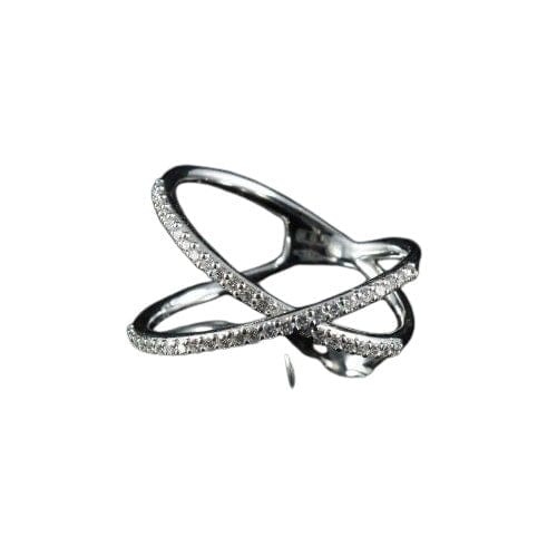 Bague 53 Bague ellipse diamants 58 Facettes R1502