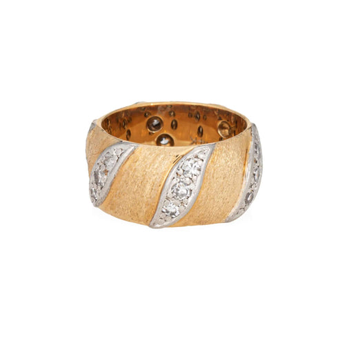 Bague 49 Bague diamants années 60 en or jaune 58 Facettes G13615