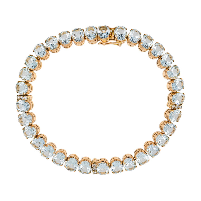 Rose Gold Aquamarine Bracelet