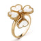 Bague 51 Van Cleef & Arpels - Bague Sweet Hearts or jaune, diamants, nacre 58 Facettes