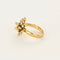 Bague 53 Bague or jaune et gris 58 Facettes CHAL0246