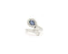 Bague Bague en or blanc avec saphir et diamants 58 Facettes