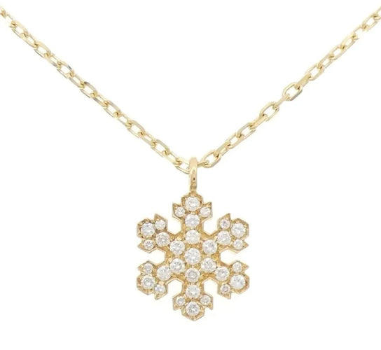 Collier BULGARI - Collier Flocon de Neige en Or Jaune et Diamants 58 Facettes