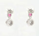 Boucles d'oreilles Orecchini rubini e diamanti, in oro bianco ct 750 58 Facettes