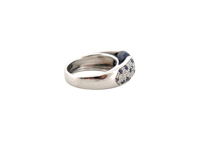 Bague 54 bague MAUBOUSSIN nuit d'amour 54 or blanc saphir & diamants + boite 58 Facettes 266985