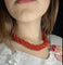 Collier Collier corail multi-rangs, fermoir en or jaune 18 carats 58 Facettes