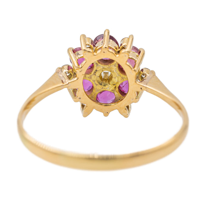 Anillo Oro Amarillo Rubí