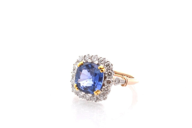 Bague 52 Bague vintage saphir de 3,48cts et diamants 58 Facettes 27457-27294