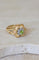 Bague 60 Bague Cocktail Fleur Péridot Diamants Or Jaune 58 Facettes