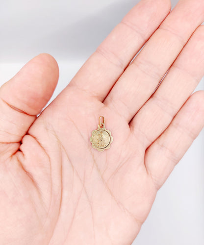 Pendentif Petite Médaille religieuse victorienne or rose 58 Facettes A05624