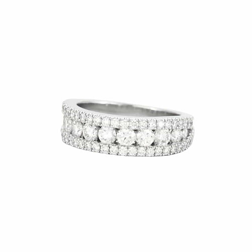 Bague 50 Bague or blanc et diamants 58 Facettes BO/240020