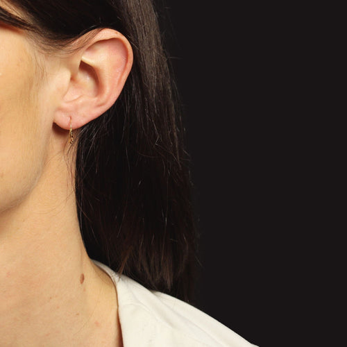 Boucles d'oreilles Petites créoles or jaune saphirs 58 Facettes CVBO31