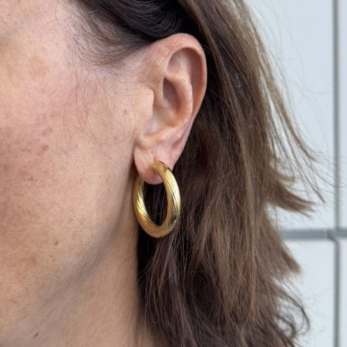 Boucles d'oreilles Boucles d'oreilles créoles en or jaune 58 Facettes 38302