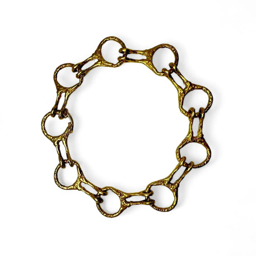 Bracelet Bracelet « Mésopotamie » en or jaune d’après Georges BRAQUE 58 Facettes