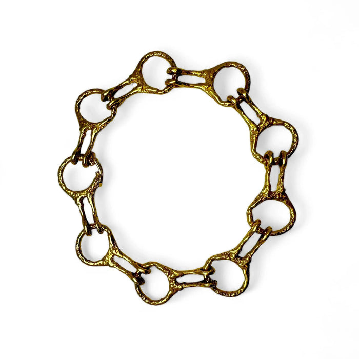 Bracelet Bracelet « Mésopotamie » en or jaune d’après Georges BRAQUE 58 Facettes