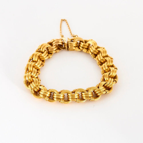 Bracelet Délicat Bracelet or jaune godronné 58 Facettes THI0216