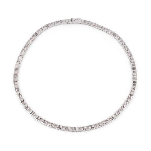 Collier Collier en or gris et diamant 58 Facettes 1