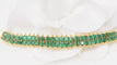 Bracelet Bracelet souple ancien en or jaune et émeraudes 58 Facettes 32752