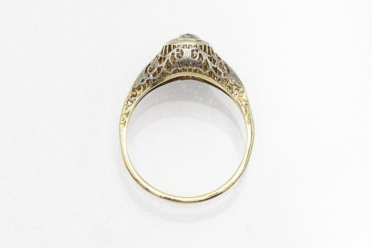 Bague 56 Bague solitaire ancienne diamant 0,75ct en or 18k 58 Facettes 11153