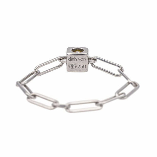 Bague 50 Dinh Van Bague Le Cube Or blanc Diamant 58 Facettes 3980696RV