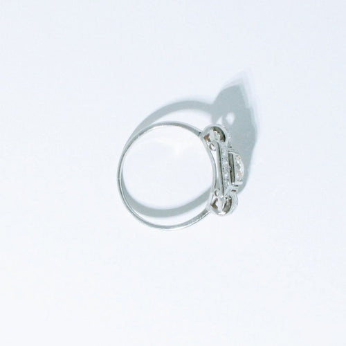 Bague 57 Bague Art-Déco Or blanc Platine et Diamants 0.50 ct 58 Facettes 240 370