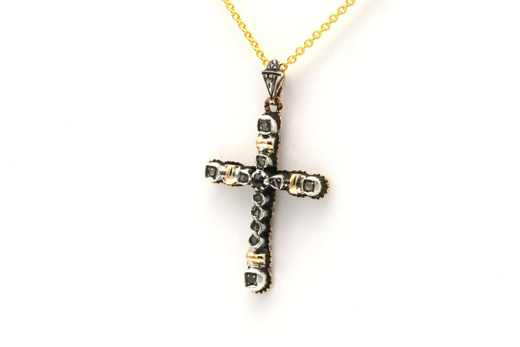 Pendentif Pendentif Napoléon III or jaune et argent, saphir et diamants 58 Facettes B499