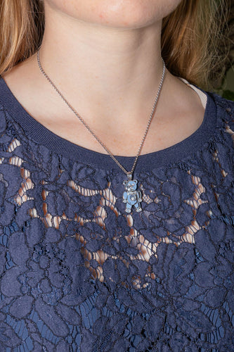 Collier Chopard Collier   Happy Diamond  Or blanc Diamant 58 Facettes 4376974CN