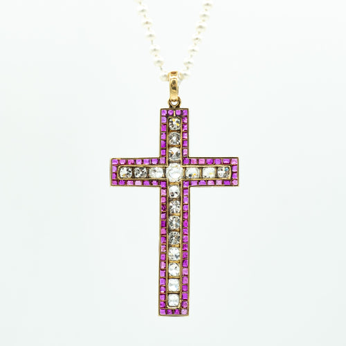Ruby Diamond Cross