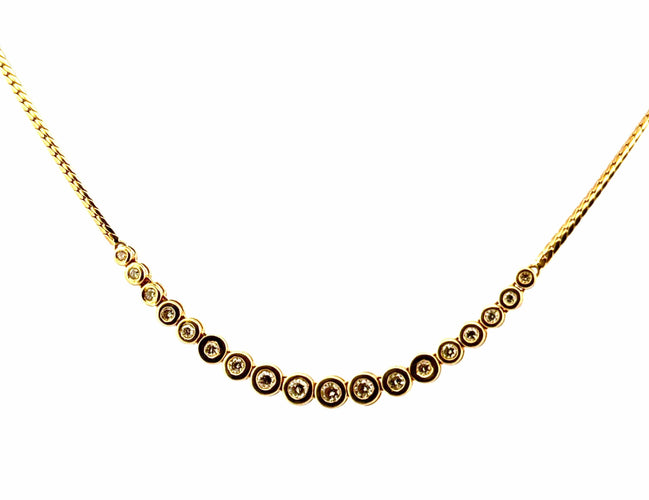 Collier Collier ras du cou en or jaune et diamants 58 Facettes