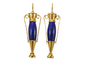 Boucles d'oreilles Boucles d'oreilles amphores antiques en or jaune et lapis-lazuli Castellani 58 Facettes 7684