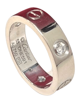 Bague 53 CARTIER - Bague Love or gris et diamant 58 Facettes 259221