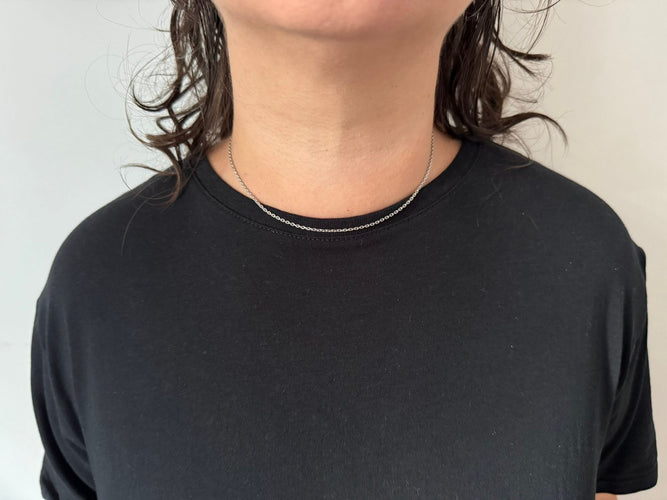 Collier Chaîne Forçat En Or Blanc 58 Facettes