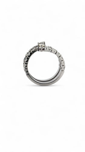 Bague 55 Bague vintage spirale en or et diamants 58 Facettes