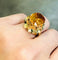 Bague 58 Sublime bague cocktail or jaune citrine 58 Facettes