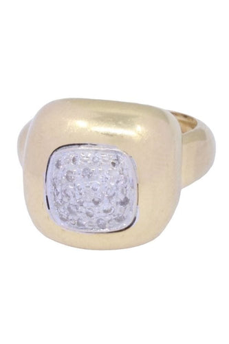 Bague 53 BAGUE MODERNE PAVAGE DIAMANTS 58 Facettes 085651