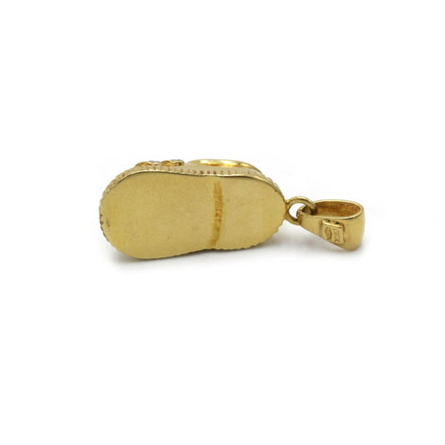 Pendentif charm/pendentif or jaune 750 et diamants chaussure 58 Facettes 1249