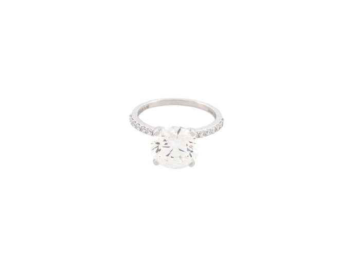 Bague 52 bague diamant solitaire 3.25 ct 52 en or blanc 18k certificat 58 Facettes 266703