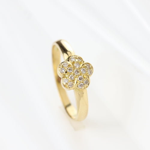 Anillo en oro amarillo con diamantes 58 Facettes 129058B