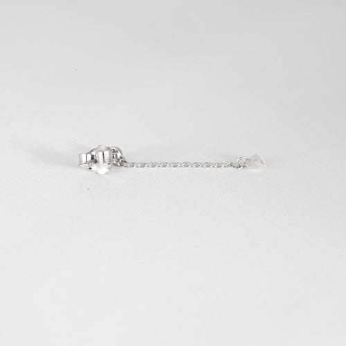 Boucles d'oreilles PENDANTS D'OREILLES OR BLANC DIAMANTS 2X0,20ct 58 Facettes M8927