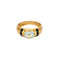 Bague 54 Bague jonc en or jaune, aigue marine 58 Facettes REU0901