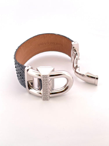 Montre Bracelet Montre Van Cleef & Arpels "Cadenas" or blanc et diamants 58 Facettes