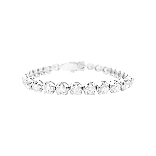 Bracelet Bracelet ligne, or blanc et diamants. 58 Facettes 34925