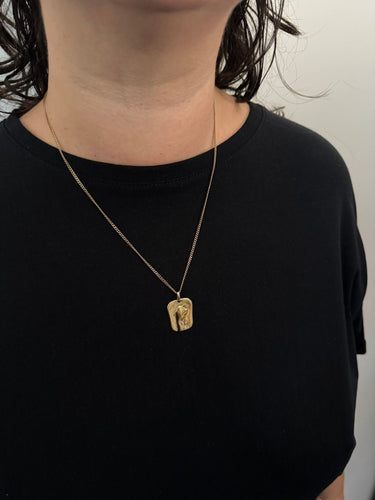 Augis - Medaille Maagd Maria in 18 karaat geelgoud 