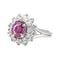Bague 49 Bague Pompadour Or blanc Rubis, Diamant 58 Facettes 3905084CN