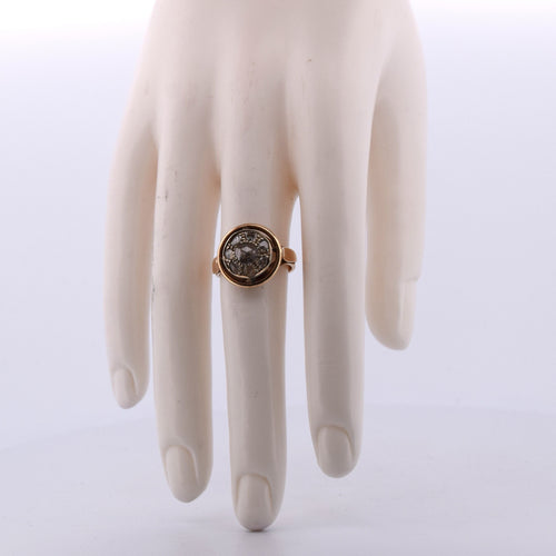 Bague 54 BAGUE ANTIQUE EN OR ROSE AVEC DIAMANTS 58 Facettes