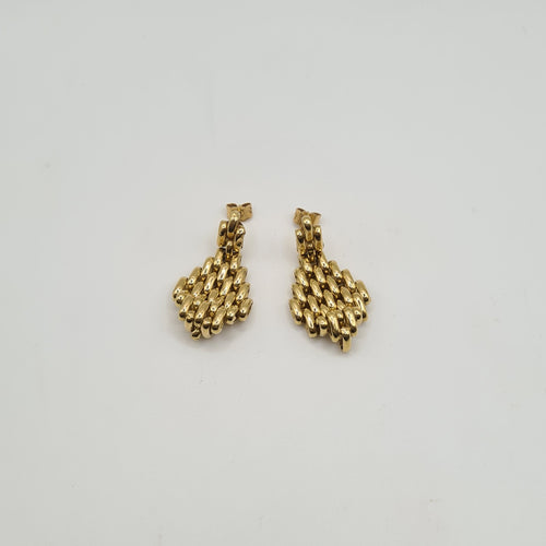 Boucles d'oreilles Boucles d’oreilles or jaune 18 carats en mailles 58 Facettes