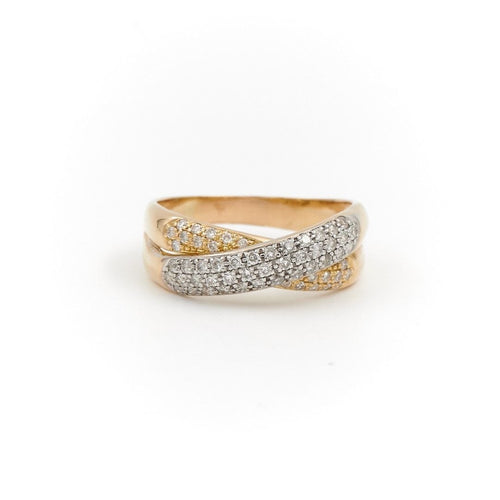 Bague 68 Bague Or jaune, Or blanc Diamant 58 Facettes 1599635CN